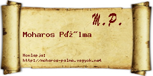Moharos Pálma névjegykártya